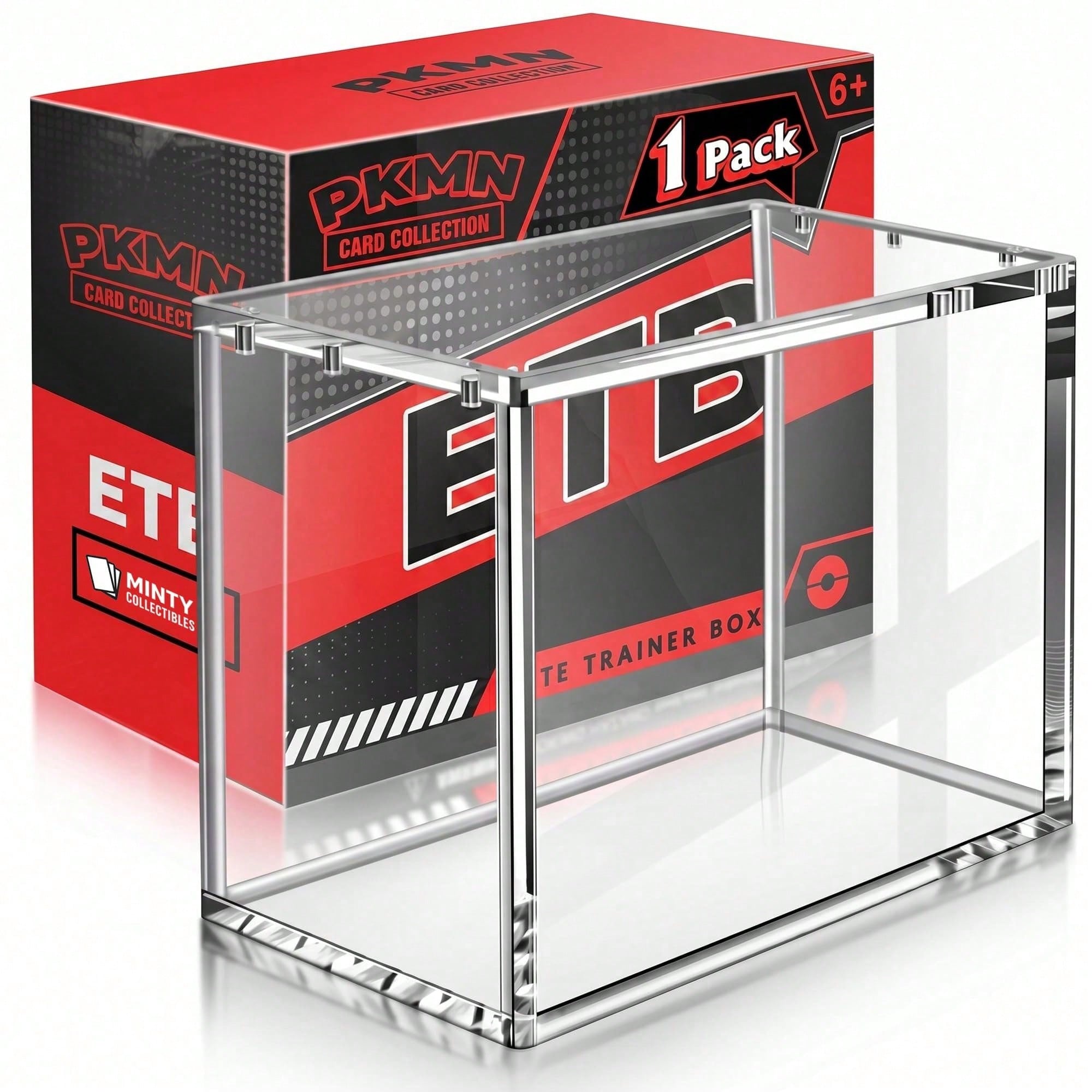 Display Case Acrylic - กล่องอะคริลิคใสแบบแม่เหล็ก ETB, ฐานหนา 8 มม. และด้านข้างหนา