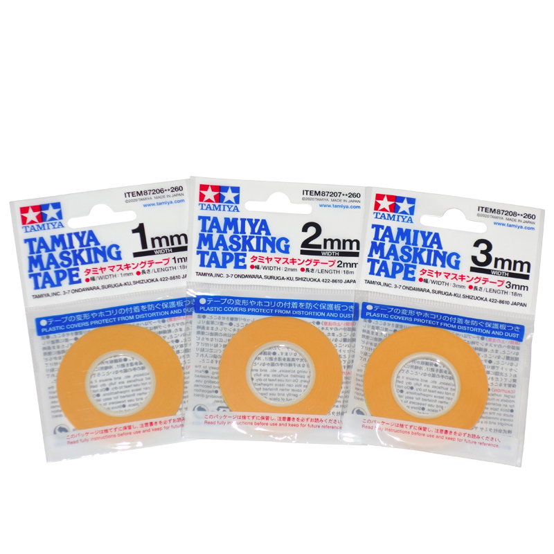 Tamiya Model Paint Set - Tamiya ชุดกระดาษกาว87206-87207-87208ชุดเทปโมเดลความกว้าง1mm-2mm-3mm 3ม้วนสำหรับพ่นเทปสีเครื่องมือโมเดลงานฝีมือ