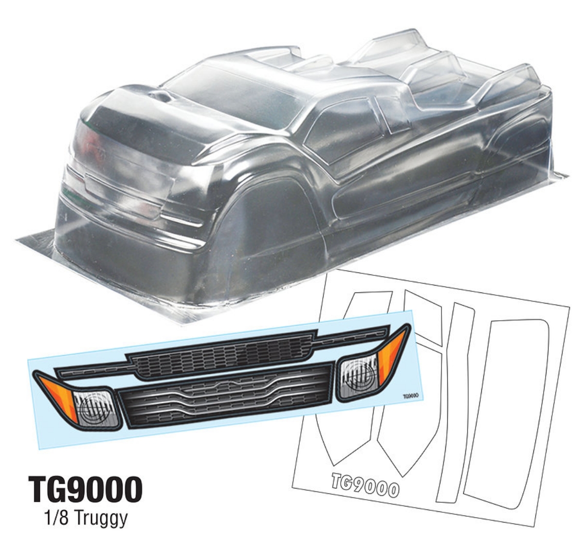 Tamiya Model Paint Set - TG9000 1/8 ตัวถังรถทรั๊กกี้ ใช้ได้กับ Team C