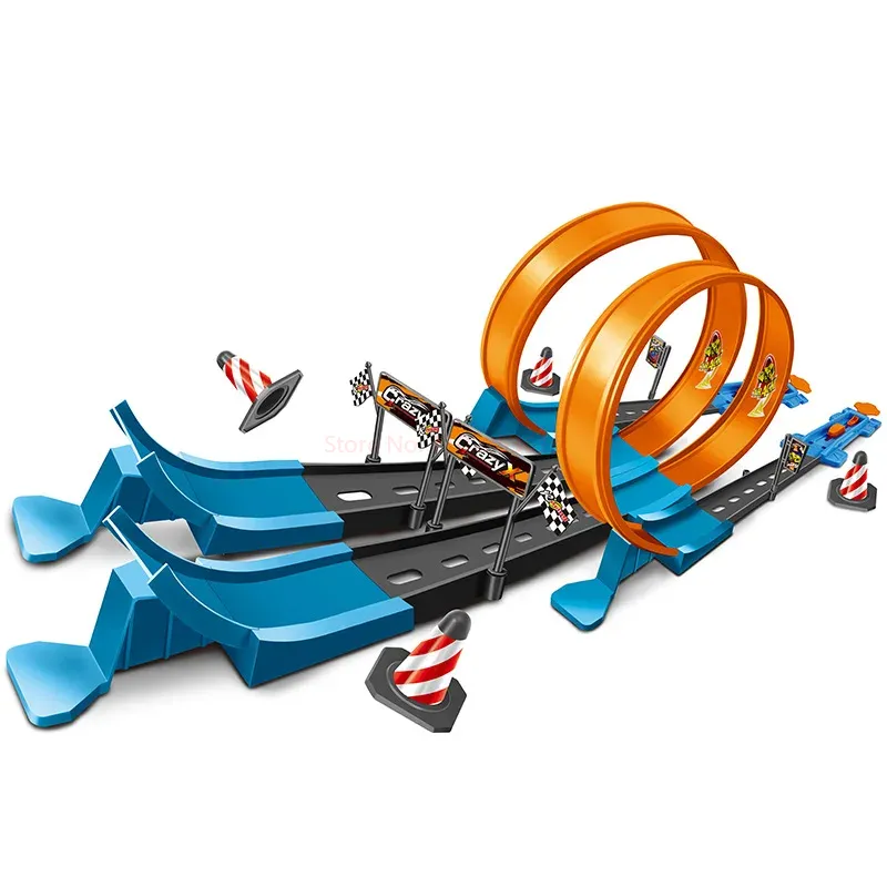 Hot Wheels Car Track Sets - รถแข่งสตั๊นท์สปีดสุดฮิต รุ่นประกอบเอง ชุดราง DIY พร้อมรางยิง รถแข่งแบบ