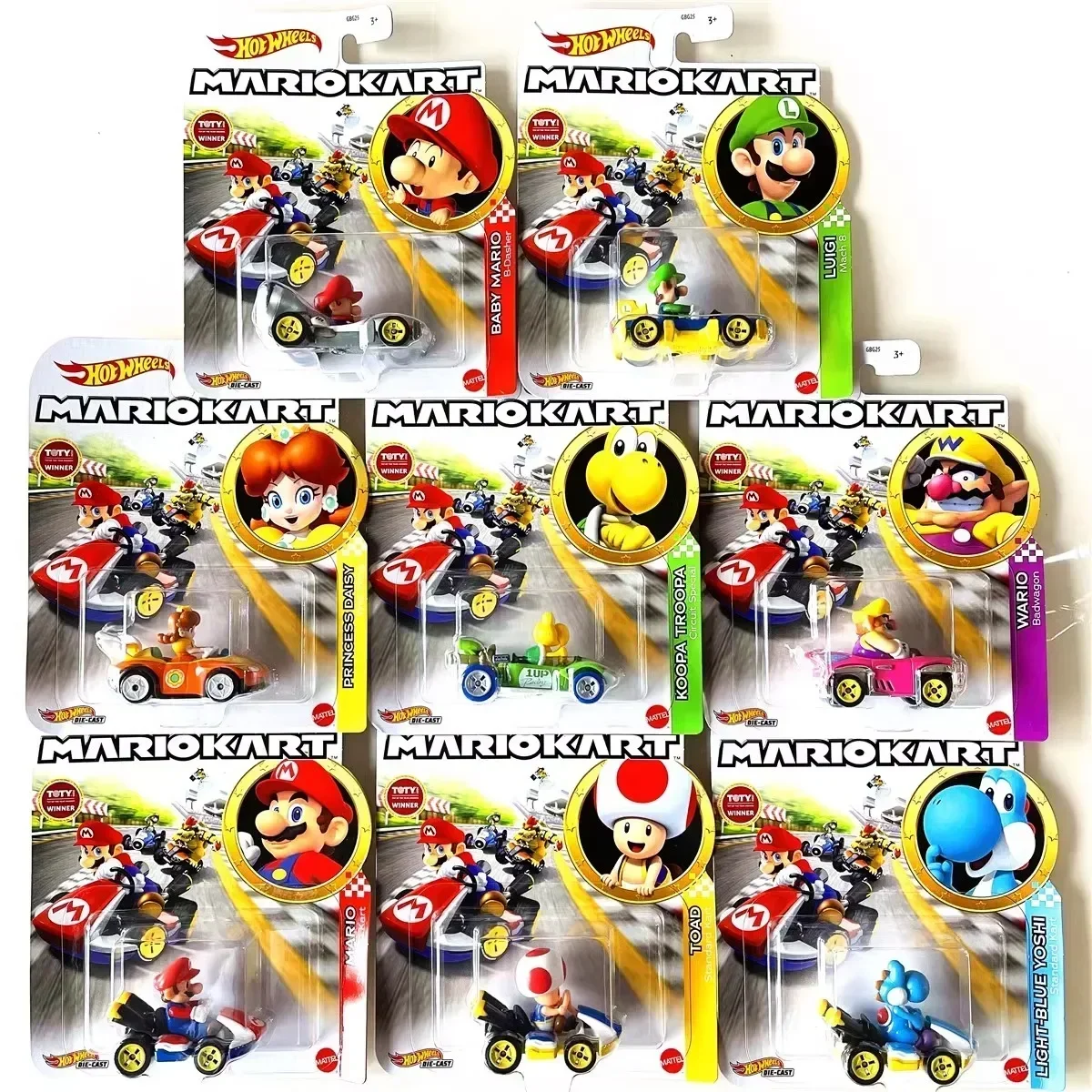 Hot Wheels Car Mainline - Original ล้อร้อน Mario Kart 1:64 Die-Cast