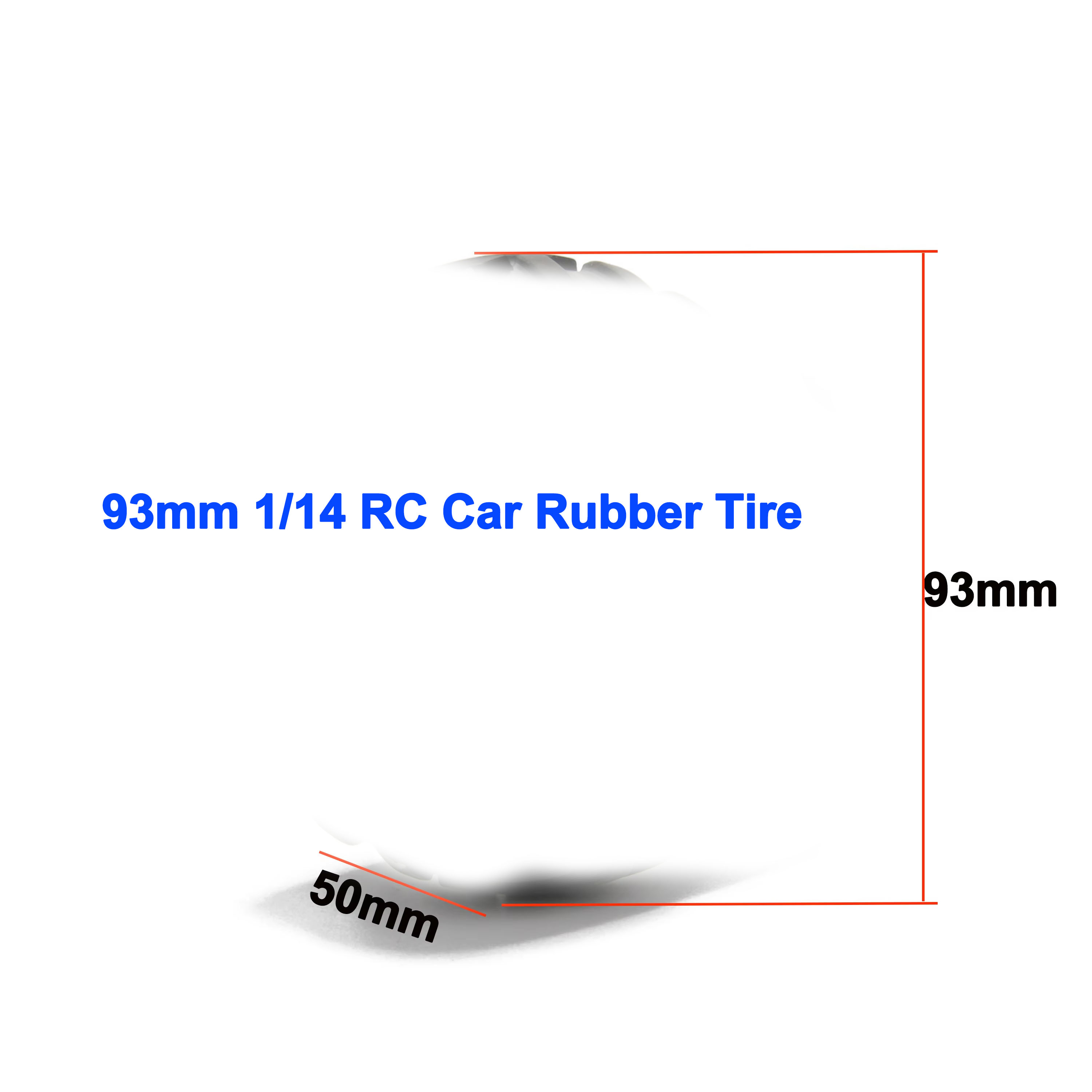 Hot Wheels Car Monster Trucks - ยางล้อรถ RC ขนาด 93 มม. 1/14