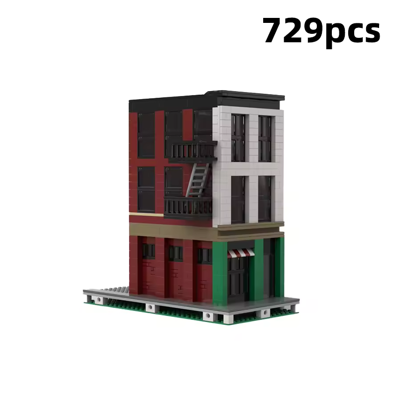 Lego Set City - โมดูลาร์ สตรีท วิว ไดโอรามา ชุดตัวต่อสำหรับผู้ใหญ่ MOC