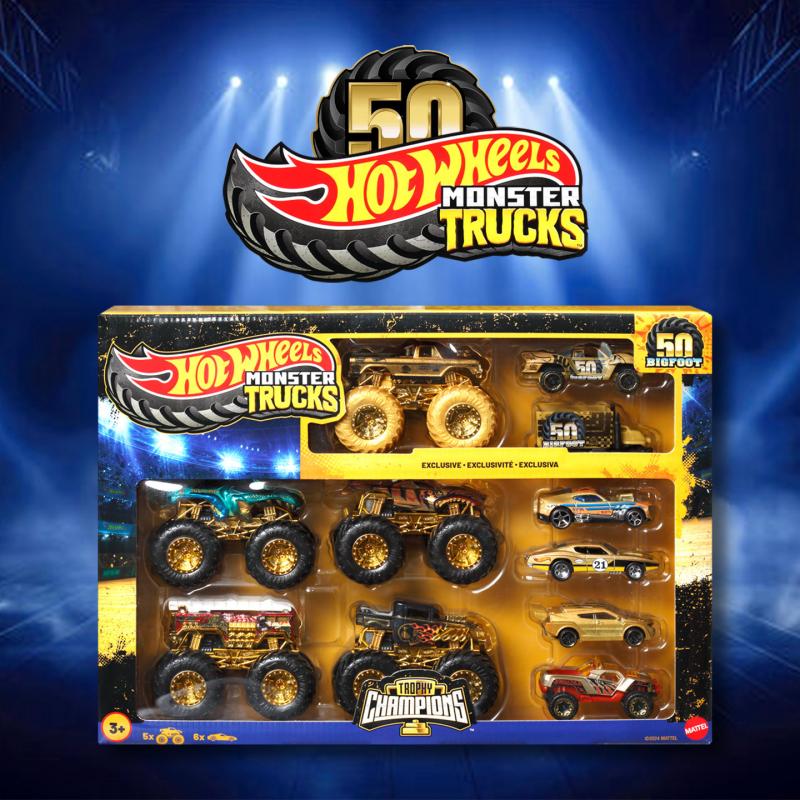 Hot Wheels Car Monster Trucks - ฮอตวีลส์ มอนสเตอร์ทรัคส์ ทรอยฟ์ แชมเปียนส์ บิ๊กฟุต ฉลองครบรอบ
