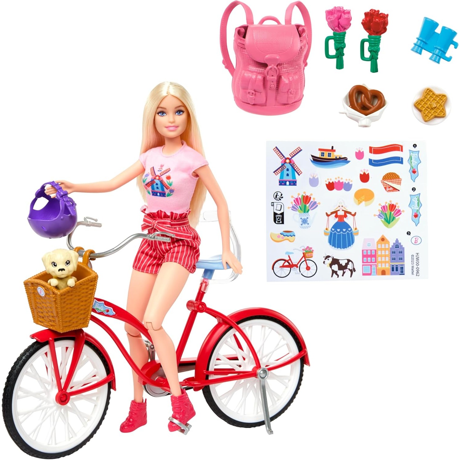 Mattel Toy Barbie - ตุ๊กตาแมทเทล บาร์บี้ของแท้ ชุดจักรยานของเล่นสำหรับเด็กผู้หญิง ของแท้จากแบรนด์ ของขวัญวันคริสต์มาส วันเกิด