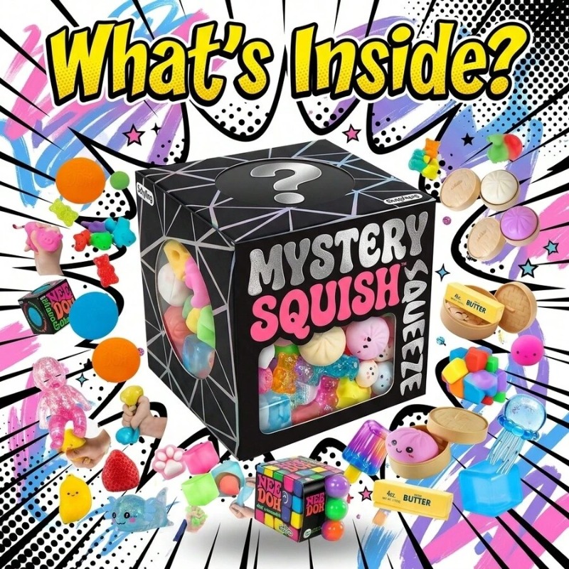 Mystery Box Blind Bag - กล่องสุ่มของเล่นบีบสนุกๆ แบบตลกๆ 1 ชิ้น รับประกันของเล่นน่ารัก บรรเทาความเครียด