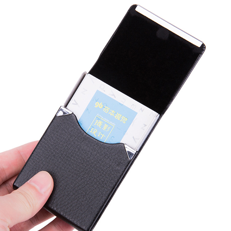 1 PC ผู้ถือบัตรธุรกิจกรณี Man  - Card Top Loader บทวิจารณ์และราคา